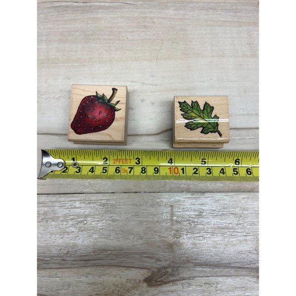 Wood Mounted Rubber Stamps Set Of 4 - Picture 6 of 8